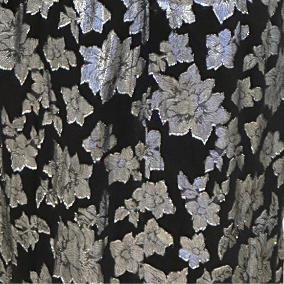 CLUB Monaco Jacquard Silk Metallic Silver Slip MIDI Dress NWT size 6 - Picture 7 of 10